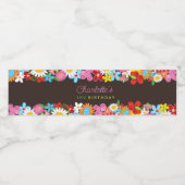 Étiquette Pour Bouteilles D'eau Fleurs de printemps Whimsical Jardin Fête d'annive (Étiquettes simples)