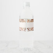 Étiquette Pour Bouteilles D'eau Fleurs de rouille en terre cuite Boho Foliage d'au (Dos)