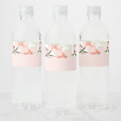 Étiquette Pour Bouteilles D'eau Fleurs roses (Bouteilles)