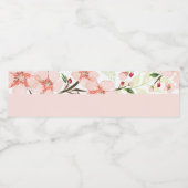 Étiquette Pour Bouteilles D'eau Fleurs roses (Étiquettes simples)