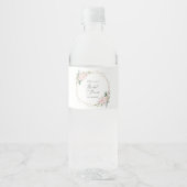 Étiquette Pour Bouteilles D'eau Fleurs Rouges, Fleurs Roses, Boho, Fête des mariée (Devant)