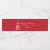 Étiquette Pour Bouteilles D'eau Flocon de neige, Arbre de Noël (Étiquettes simples)