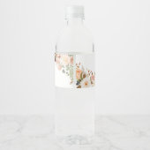 Étiquette Pour Bouteilles D'eau Floral 60e fête d'anniversaire Custom (Dos)
