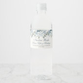 Étiquette Pour Bouteilles D'eau Floral bleu Mariage espagnol (Devant)