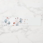 Étiquette Pour Bouteilles D'eau Floral d'hiver (Étiquettes simples)