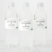 Étiquette Pour Bouteilles D'eau Floral Greenery Mariage Event Tout le texte modifi (Bouteilles)