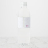 Étiquette Pour Bouteilles D'eau Flore de Fuchsia et de prune (Dos)