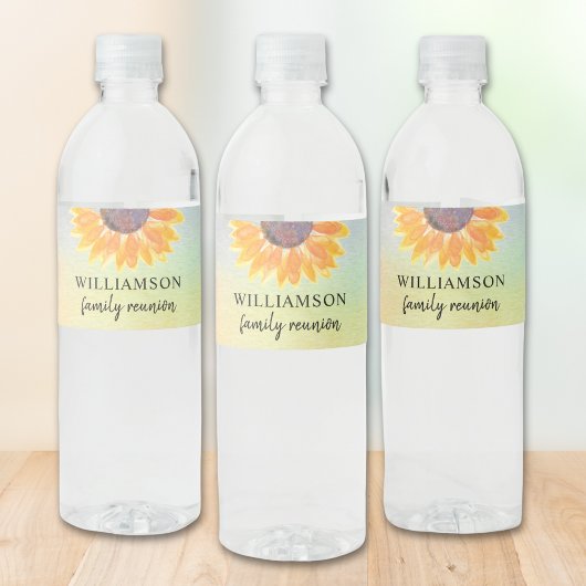 Étiquette Pour Bouteilles D'eau Flore de la Réunion familiale