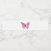 Étiquette Pour Bouteilles D'eau Flower Butterfly (Étiquettes simples)