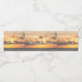 Étiquette Pour Bouteilles D'eau Folly Beach Morning Mariage (Étiquettes simples)