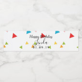 Étiquette Pour Bouteilles D'eau Formes de Confettis pour Fiesta d'Anniversaire (Étiquettes simples)