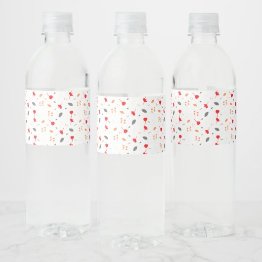 Étiquette Pour Bouteilles D'eau Fournitures de fête Fleur Chic Monogramme (Bouteilles)