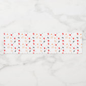 Étiquette Pour Bouteilles D'eau Fournitures de fête Fleur Chic Monogramme (Étiquettes simples)