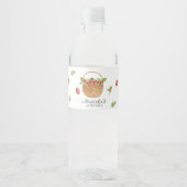 Étiquette Pour Bouteilles D'eau Fraise Berry Première Fille 1er fête d'anniversair (Devant)