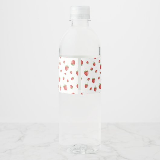 Étiquette Pour Bouteilles D'eau Fraise Birthday Berry Sweet (Dos)