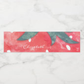 Étiquette Pour Bouteilles D'eau Fraise d'aquarelle mignonne (Étiquettes simples)