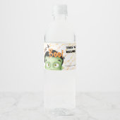 Étiquette Pour Bouteilles D'eau Frankenstein Monster Peek A Boo Halloween Party (Devant)