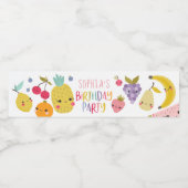 Étiquette Pour Bouteilles D'eau Frutti fête d'anniversaire (Étiquettes simples)