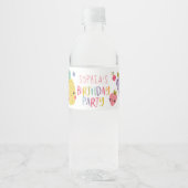 Étiquette Pour Bouteilles D'eau Frutti fête d'anniversaire (Devant)