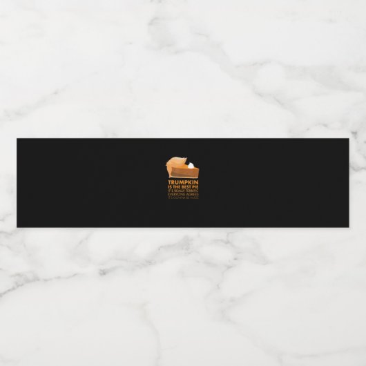 Étiquette Pour Bouteilles D'eau Funky Tshirt Citrouille Pie Thanksgiving Automne (Étiquettes simples)