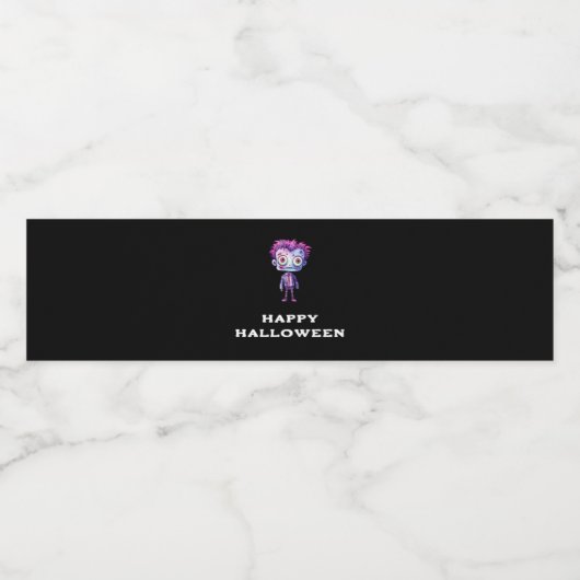 Étiquette Pour Bouteilles D'eau Funny Frankenstein Monster Halloween Fun (Étiquettes simples)