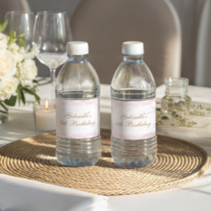 Étiquette Pour Bouteilles D'eau Galoppez les filles Cheval Rose Anniversaire