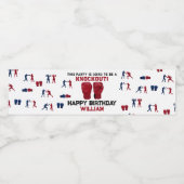 Étiquette Pour Bouteilles D'eau Gants de boxe rouge Anniversaire de enfant Party K (Étiquettes simples)