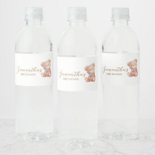 Étiquette Pour Bouteilles D'eau Garçon on peut attendre Baby shower