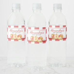 Étiquette Pour Bouteilles D'eau Gingham Pomme de Nos Yeux Baby Shower