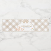 Étiquette Pour Bouteilles D'eau Gingham Silly Goose Baby Shower (Étiquettes simples)