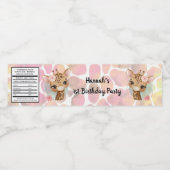 Étiquette Pour Bouteilles D'eau Girafe en aquarelle (Étiquettes simples)