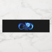 Étiquette Pour Bouteilles D'eau Glowing infinity with blue rose (Étiquettes simples)