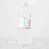 Étiquette Pour Bouteilles D'eau Gold Crown Princesse Fille 1er anniversaire (Dos)