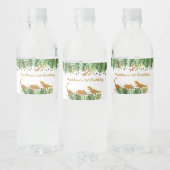 Étiquette Pour Bouteilles D'eau Gold Dinosaur Safari Anniversaire (Bouteilles)