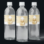 Étiquette Pour Bouteilles D'eau Golden Christmas Snowman Holiday<br><div class="desc">Beau Noël Golden Snowman Holiday Étiquette de bouteille d'eau</div>