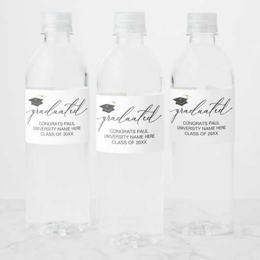Étiquette Pour Bouteilles D'eau Graduation bottle labels (Bouteilles)
