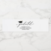 Étiquette Pour Bouteilles D'eau Graduation bottle labels (Étiquettes simples)