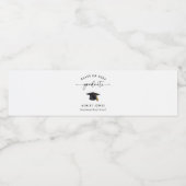 Étiquette Pour Bouteilles D'eau Graduation Moderne Cap Graduation Party (Étiquettes simples)