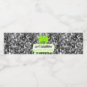 Étiquette Pour Bouteilles D'eau Graffiti Crown Green Fêtons l'anniversaire (Étiquettes simples)