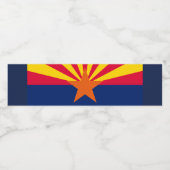 Étiquette Pour Bouteilles D'eau Graphique Drapeau dynamique de l'état de l'Arizona (Étiquettes simples)
