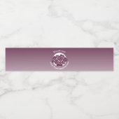 Étiquette Pour Bouteilles D'eau Gratitude de l'Express avec pourpre personnalisé (Étiquettes simples)