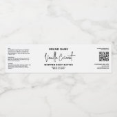 Étiquette Pour Bouteilles D'eau Gravure minimaliste noire blanche cosmétique (Étiquettes simples)