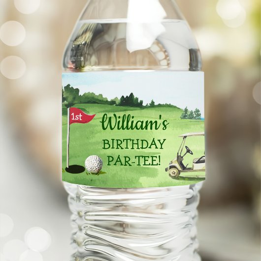 Étiquette Pour Bouteilles D'eau Green Golf 1er Anniversaire Par tee