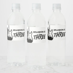 Étiquette Pour Bouteilles D'eau Guitare Rock and Roll Anniversaire