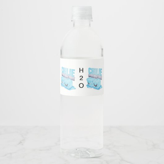 ÉTIQUETTE POUR BOUTEILLES D'EAU H2O (Devant)