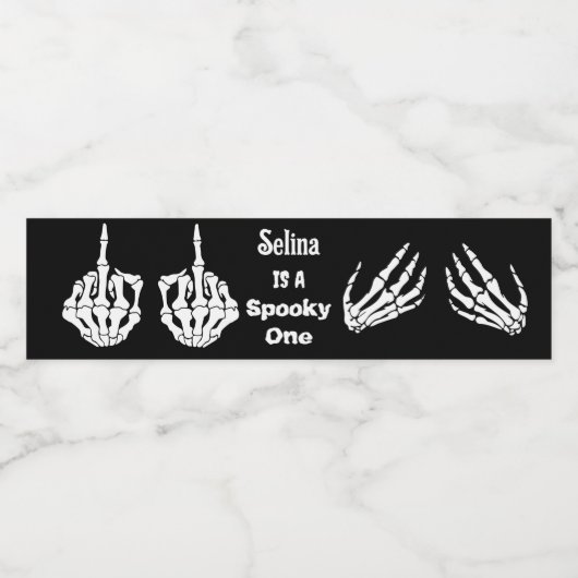 Étiquette Pour Bouteilles D'eau Halloween Anniversaire Soirée Skeleton Halloween (Étiquettes simples)