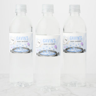 Étiquette Pour Bouteilles D'eau Halloween bleu C'est un Baby shower garçon
