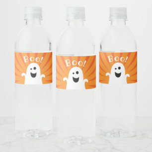 Étiquette Pour Bouteilles D'eau Halloween Boo Happy Ghost Kids Costume Party