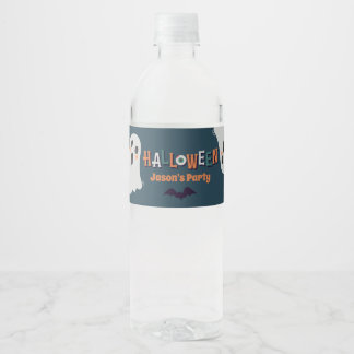 Étiquette Pour Bouteilles D'eau Halloween sombre -