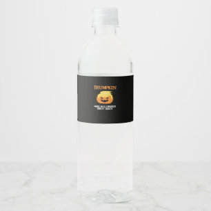 Étiquette Pour Bouteilles D'eau Halloween Trumpkin V3